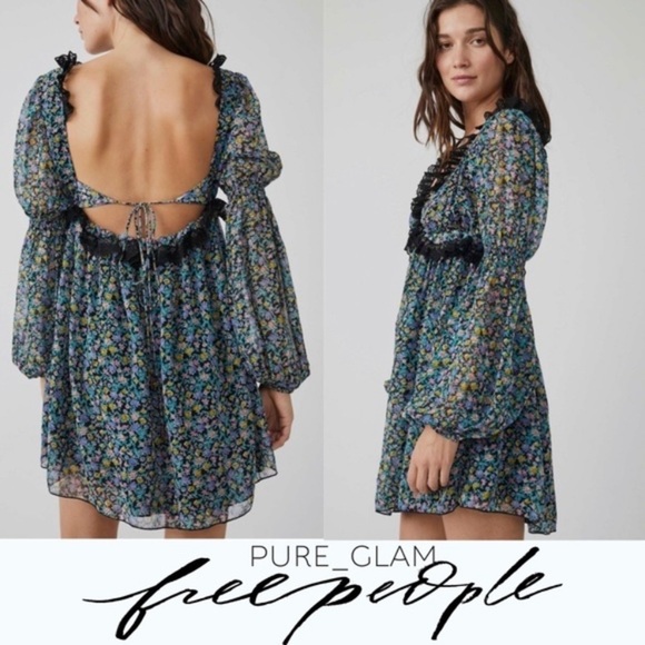 New Free People Pennie Mini Dress size L - Picture 9 of 17